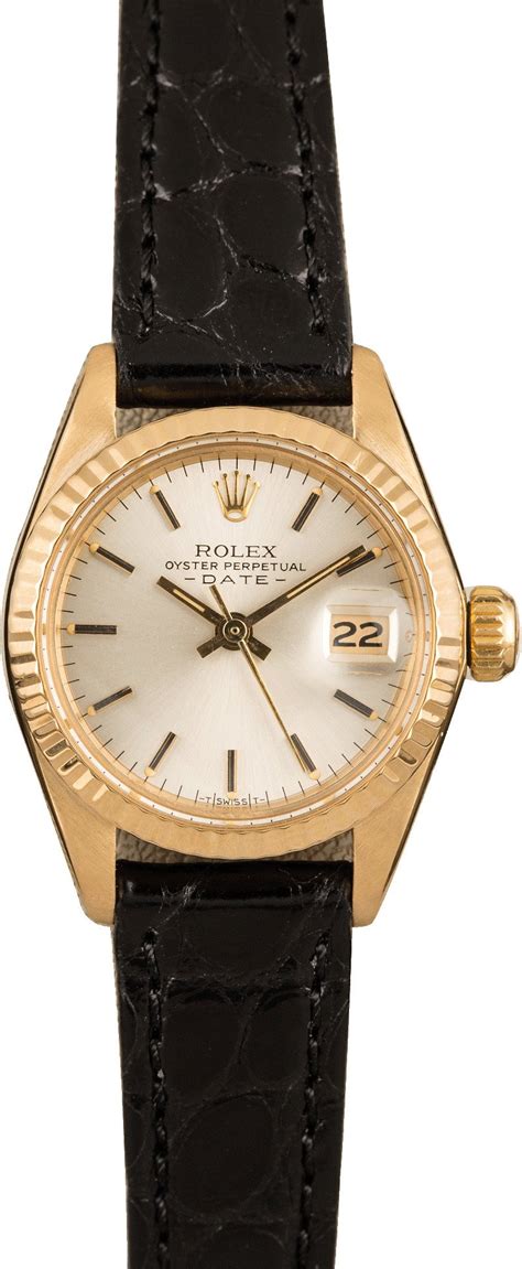 rolex women's watch leather band